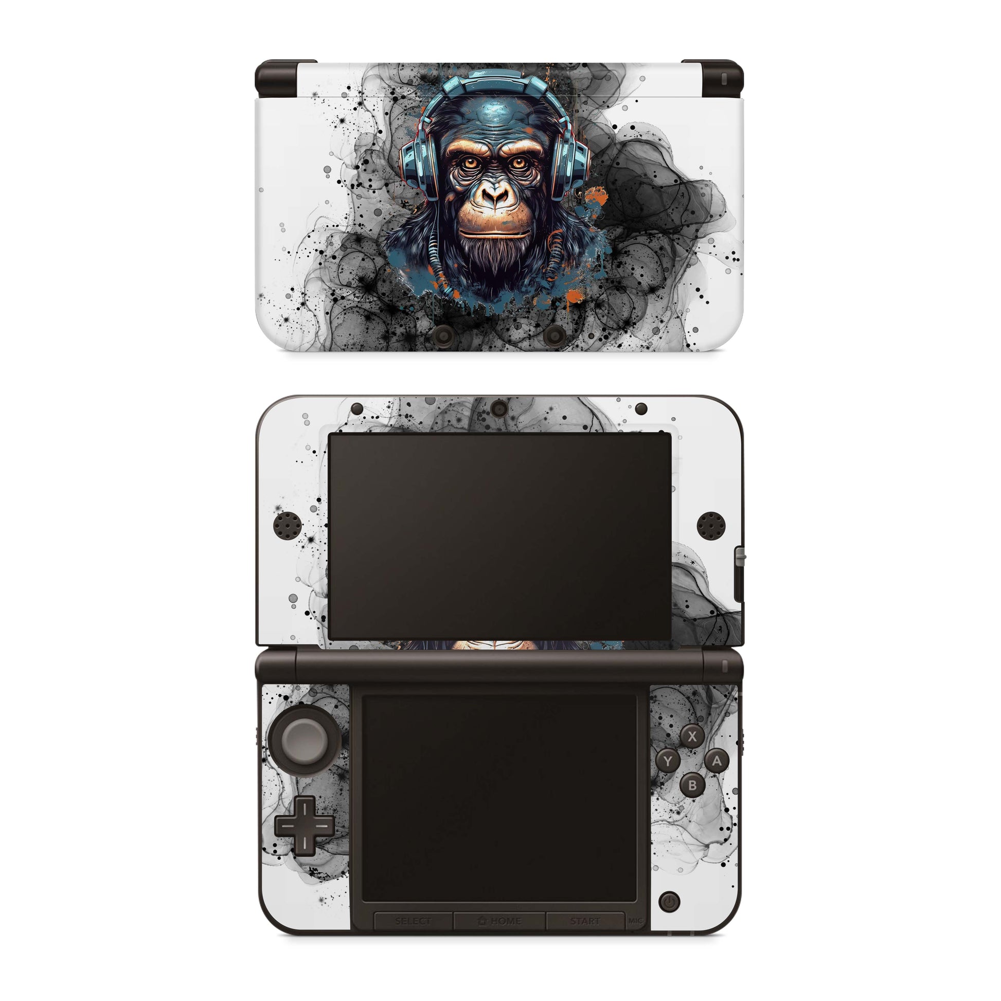 Nintendo 3DS Skins Vinyl Skin für 3DS, 3DS XL, NEW 3DS XL Motiv Black smoke Monkey Aufkleber Skins4u   