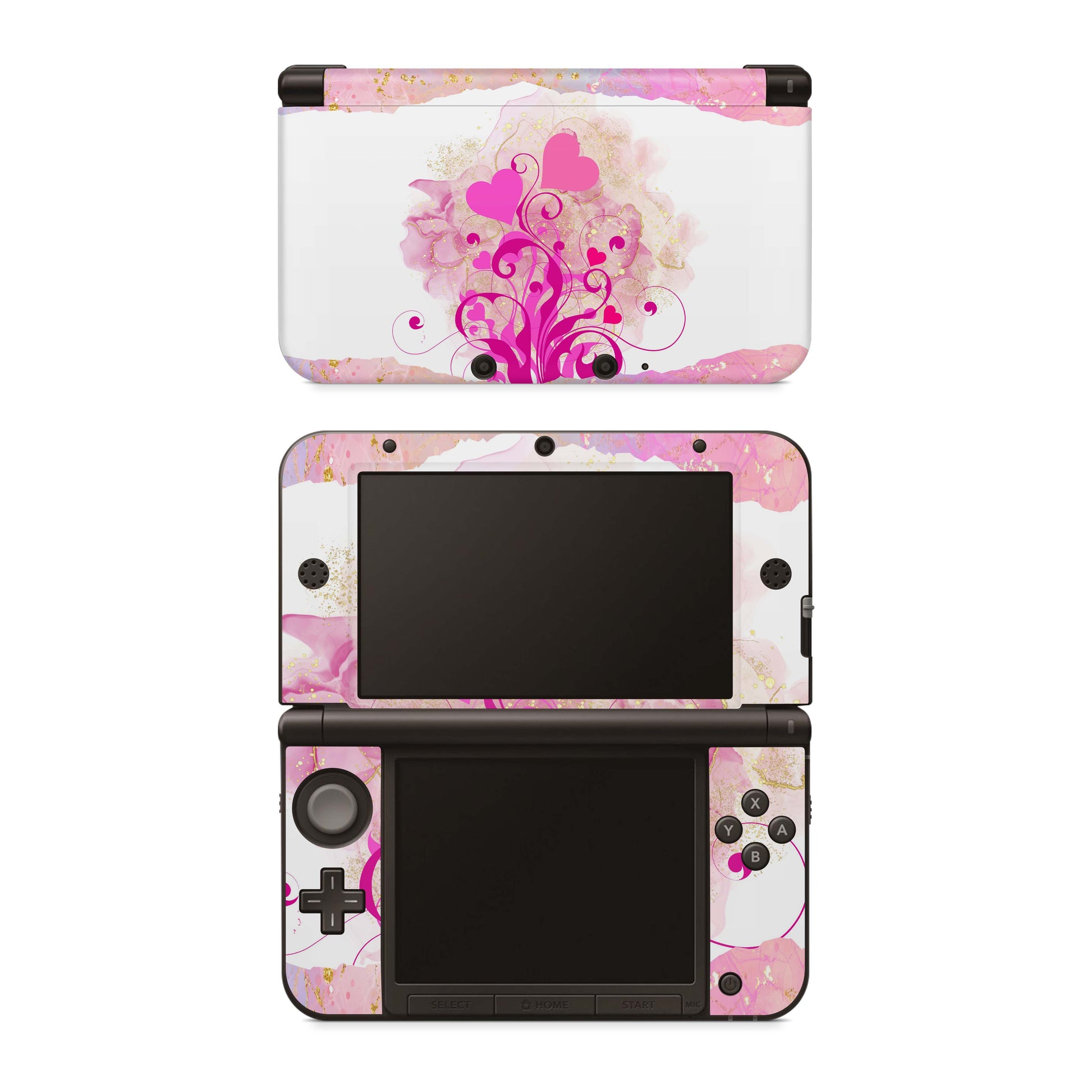 Nintendo 3DS Skins Vinyl Skin für 3DS, 3DS XL, NEW 3DS XL Motiv Boarder Hearts Aufkleber Skins4u   