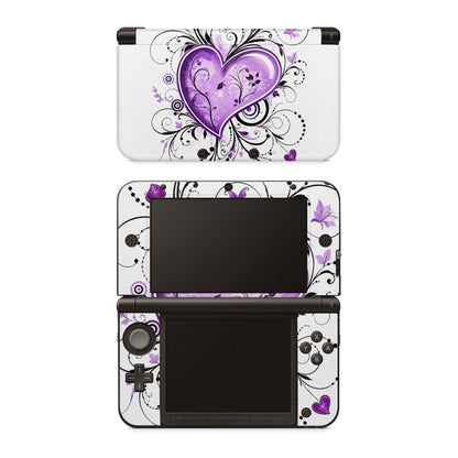 Nintendo 3DS Skins Vinyl Skin für 3DS, 3DS XL, NEW 3DS XL Motiv Lavendel Heart