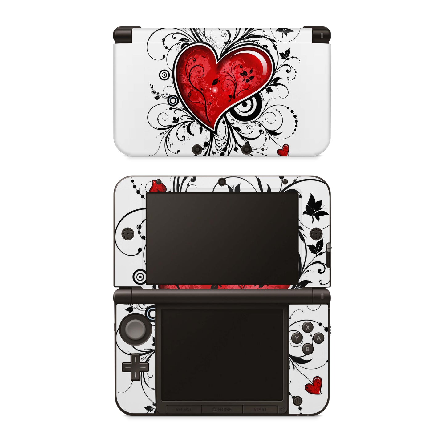 Nintendo 3DS Skins Vinyl Skin für 3DS, 3DS XL, NEW 3DS XL Motiv Red Heart
