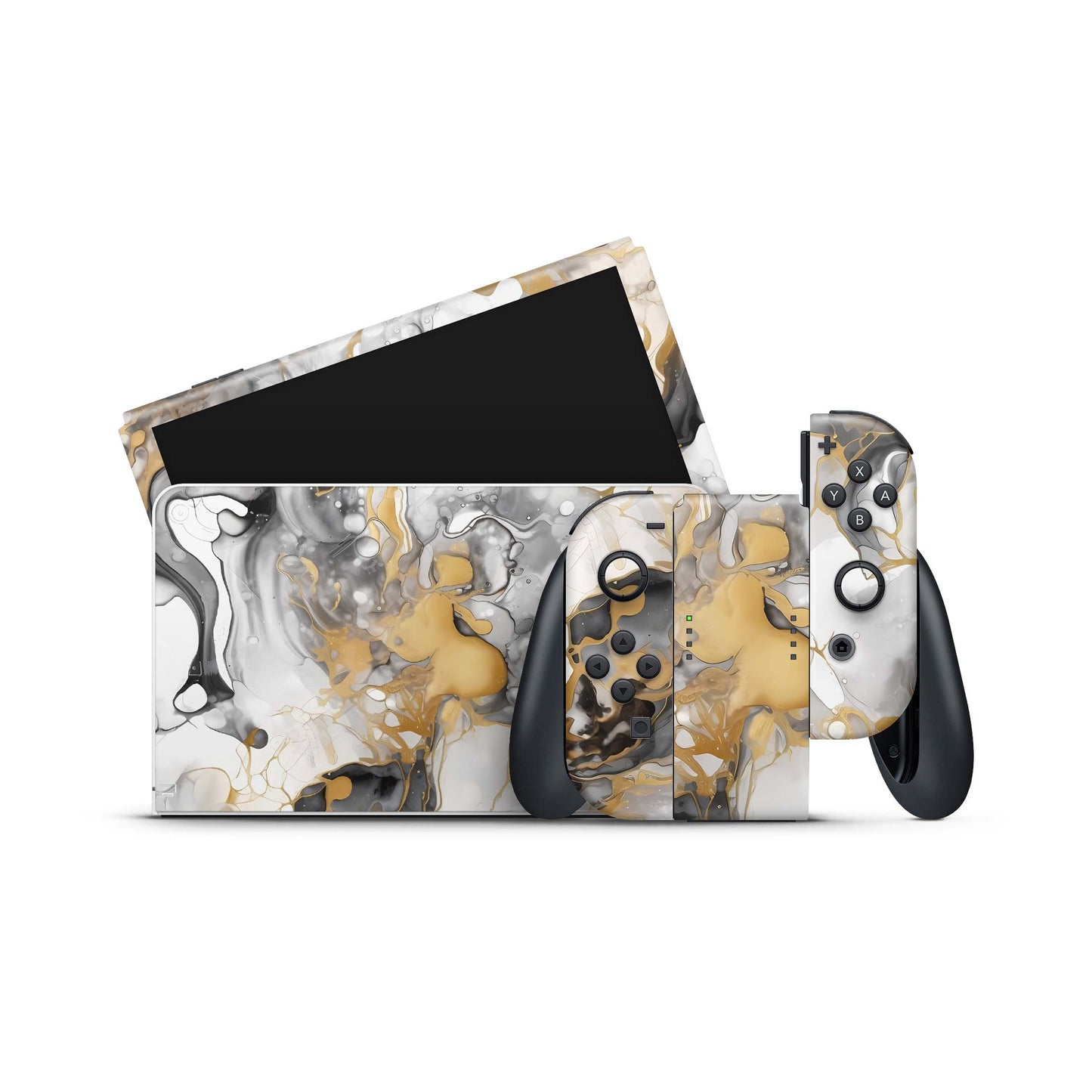 Nintendo Switch Skin Wrap Aufkleber Vinyl Skins Folie Design Marmor Gold Light Aufkleber Skins4u   