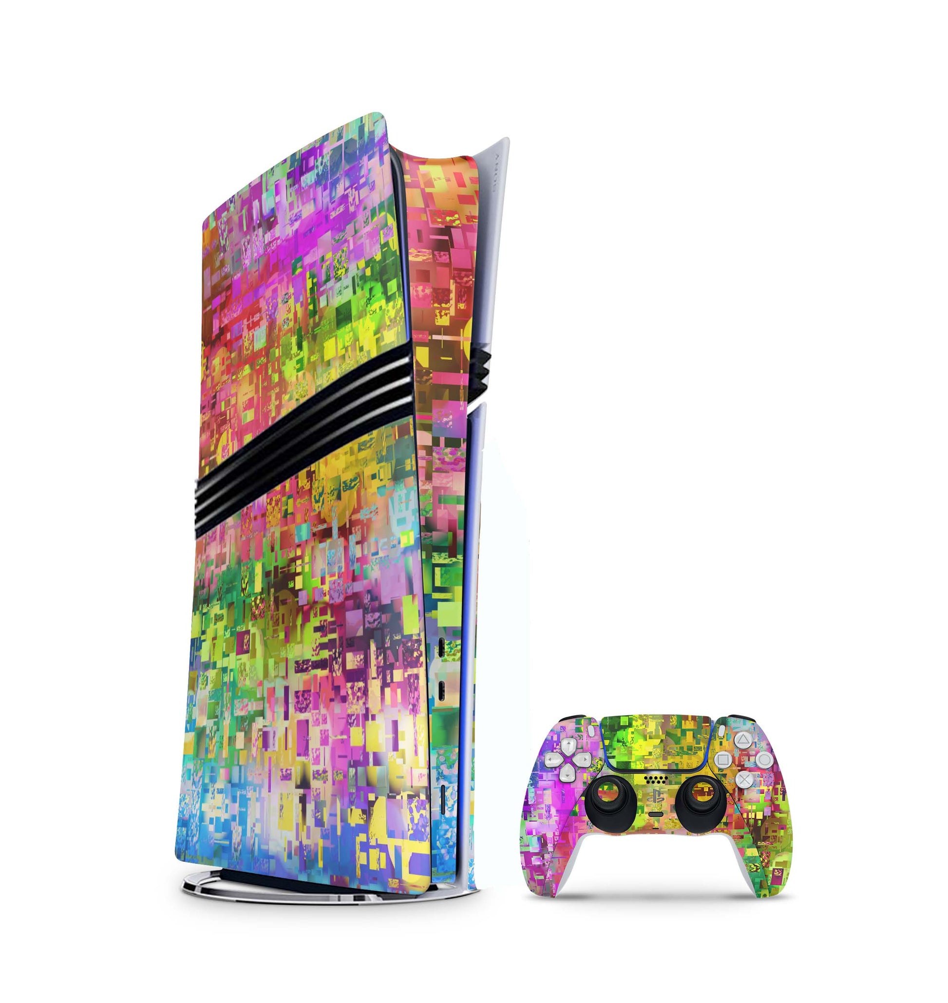 PS5 Pro Skin Aufkleber Design Schutzfolie + Controller Skin Folie Abstract Aufkleber Skins4u   