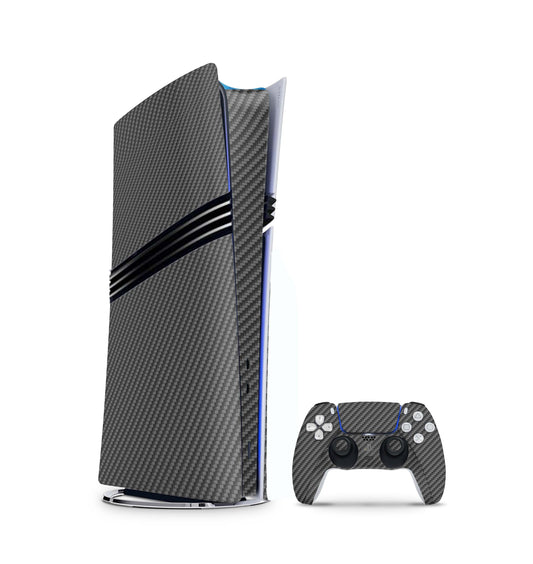 PS5 Pro Skin Aufkleber Design Schutzfolie + Controller Skin Folie Carbon Aufkleber Skins4u   