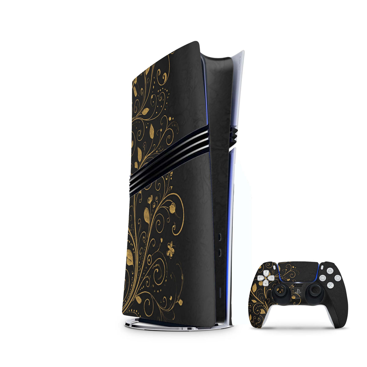 PS5 Pro Skin Darkmoon mit passendem Controller Skin