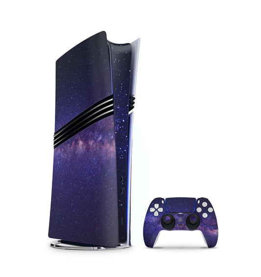 PS5 Pro Skin Aufkleber Design Schutzfolie + Controller Skin Folie Milky Way Aufkleber Skins4u   