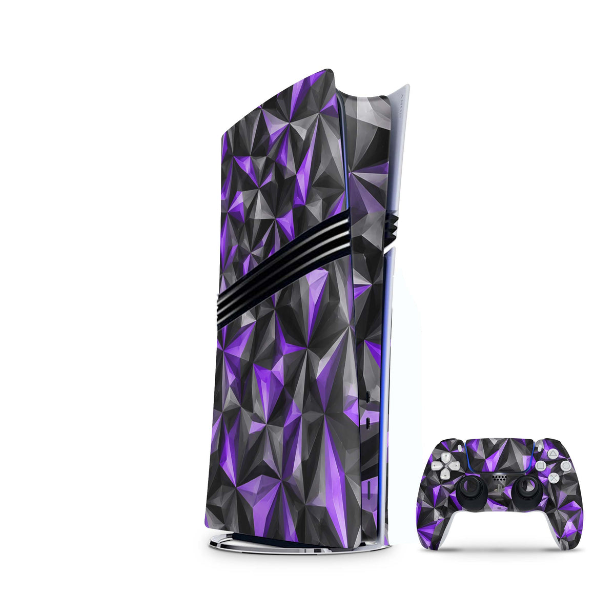 PS5 Pro Skin PolyPurple mit passendem Controller Skin