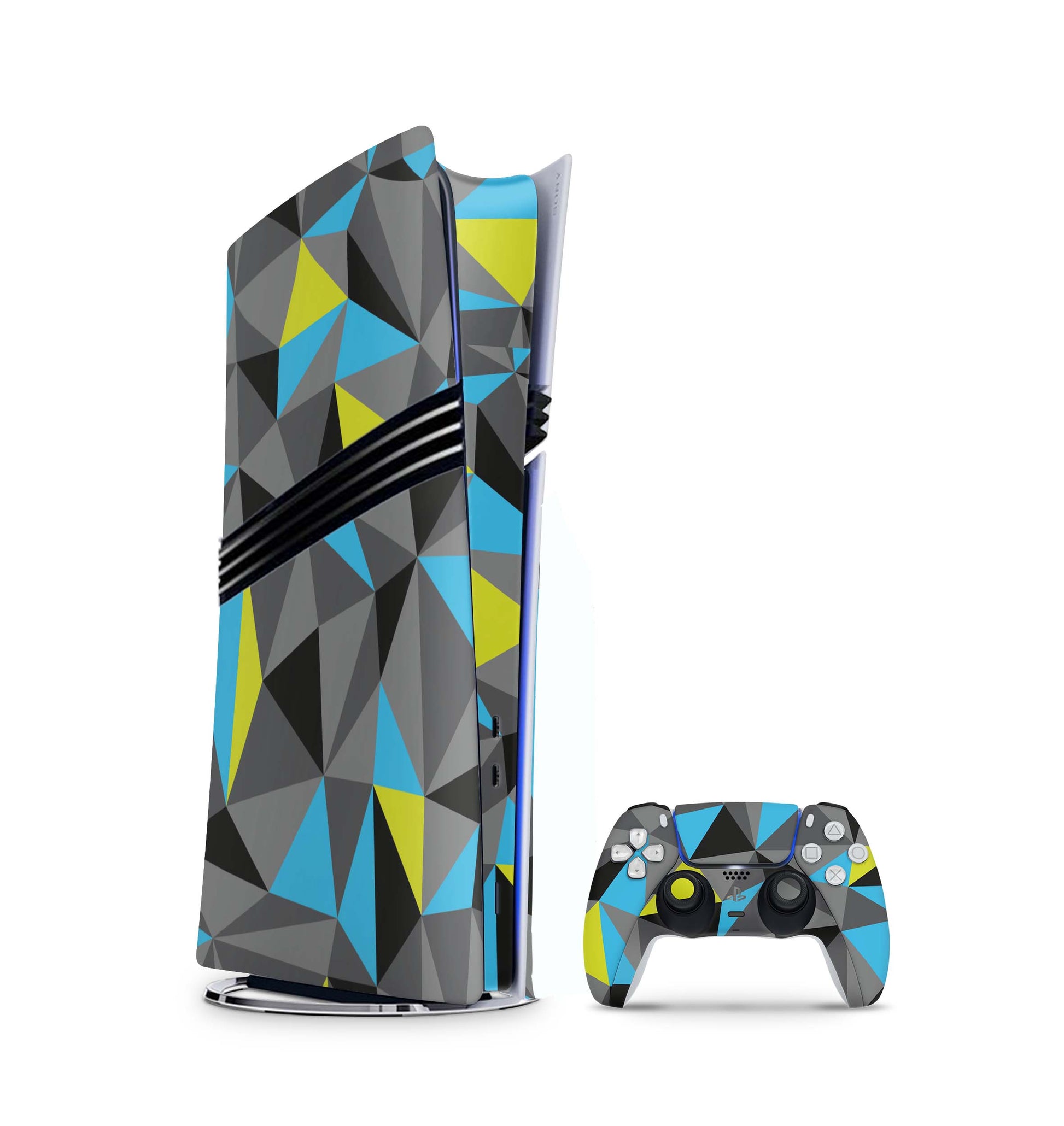 PS5 Pro Skin Aufkleber Design Schutzfolie + Controller Skin Folie Polycolor Aufkleber Skins4u   