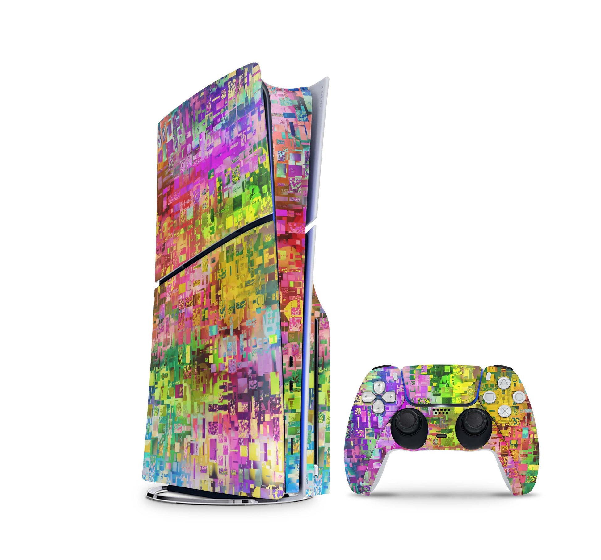 PS5 Slim Skins Disk Edition Aufkleber Design Premium Playstation 5 Skin + PS5 Controller Skin Abstract Aufkleber skins4u   