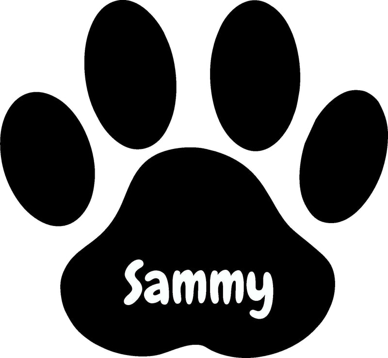 Hundepfote mit Wunschnamen Aufkleber Wandtattoo selber gestalten Hunde Namen Aufkleber Skins4u