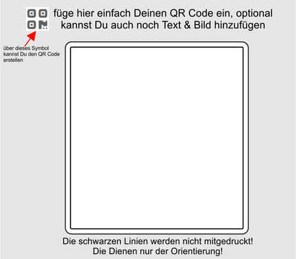 QR Code Aufkleber selbst gestalten, individueller Werbeaufkleber Google, Webshop, Instagram TikTok etc quadratisch Aufkleber Skins4u