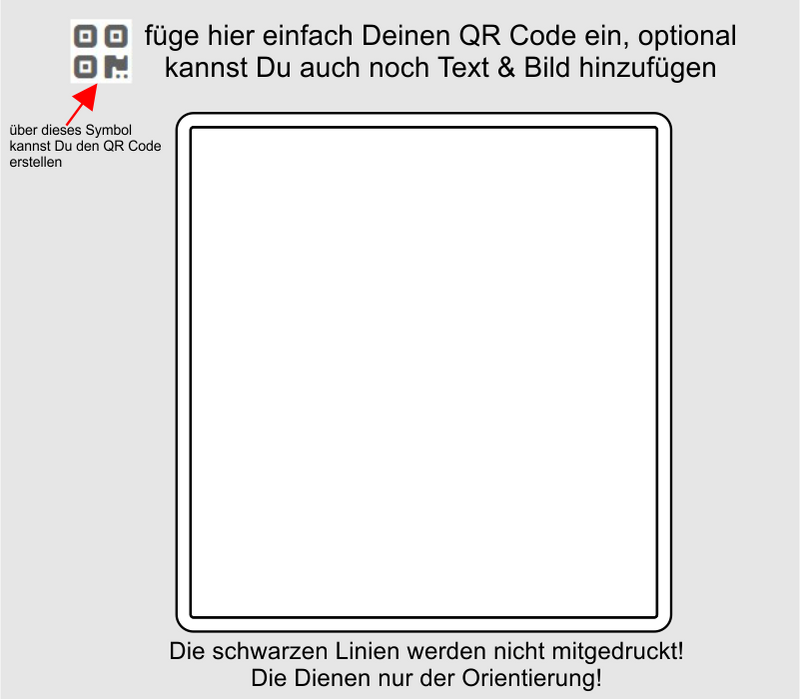 QR Code Aufkleber selbst gestalten, individueller Werbeaufkleber Google, Webshop, Instagram TikTok etc quadratisch Aufkleber Skins4u