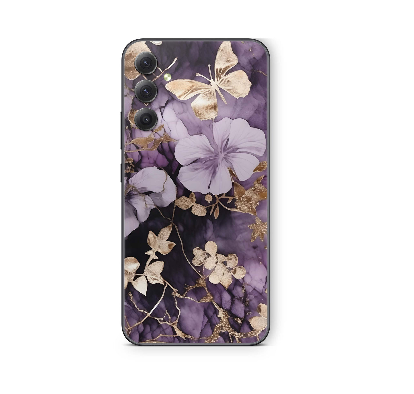 Samsung Galaxy S25 Skin Schutzfolie Aufkleber Skins Design Flower and Butterfly Elektronik-Sticker & -Aufkleber skins4u