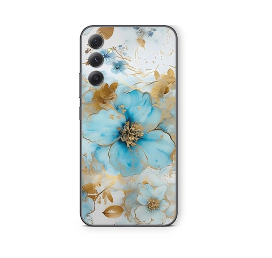 Samsung Galaxy S24 FE Skin Schutzfolie Aufkleber Skins Design Gold blue Fantasy Elektronik-Sticker & -Aufkleber skins4u