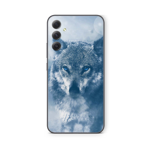 Samsung Galaxy S25 Skin Schutzfolie Aufkleber Skins Design Wolf blue eyes Elektronik-Sticker & -Aufkleber skins4u