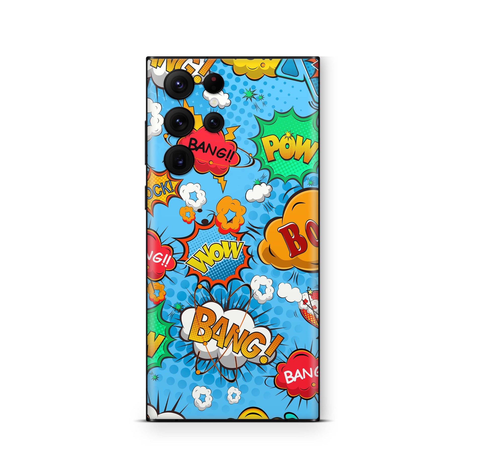 Samsung Galaxy S25 Ultra Skin Designfolie Aufkleber Skins Design Comics blau Elektronik-Sticker & -Aufkleber skins4u