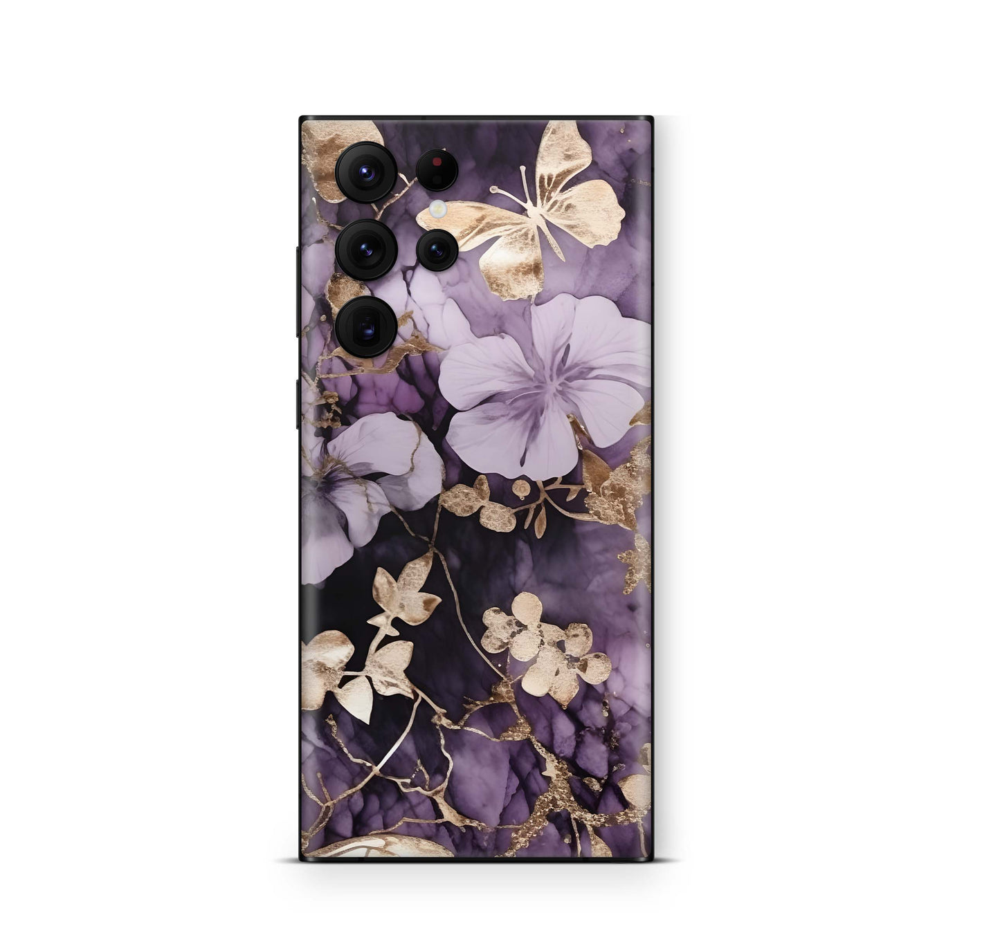 Samsung Galaxy S25 Ultra Skin Designfolie Aufkleber Skins Design Flower and Butterfly Elektronik-Sticker & -Aufkleber skins4u