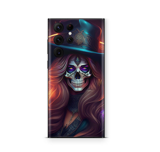 Samsung Galaxy S25 Ultra Skin Designfolie Aufkleber Skins Design Skull Lady Elektronik-Sticker & -Aufkleber skins4u