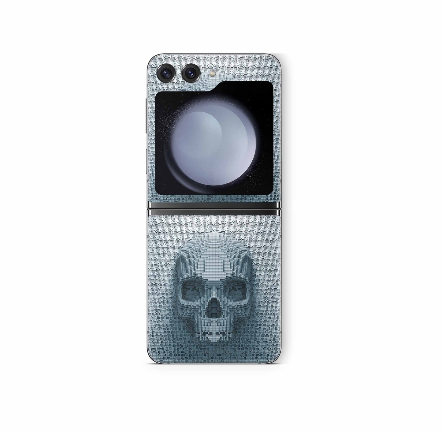 Samsung Galaxy Z Flip 6 Skins Design Vinyl Premium Folien Kratzerschutz Motiv Pixel Skull Aufkleber skins4u