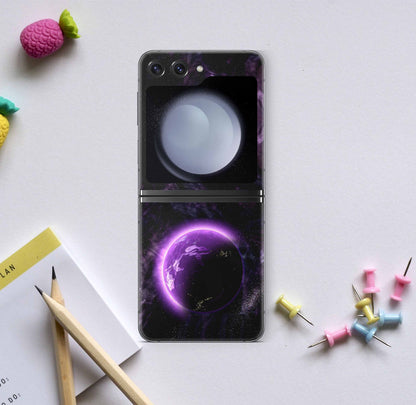 Samsung Galaxy Z Flip 6 Skins Design Vinyl Premium Folien Kratzerschutz Motiv Purple Space Aufkleber skins4u