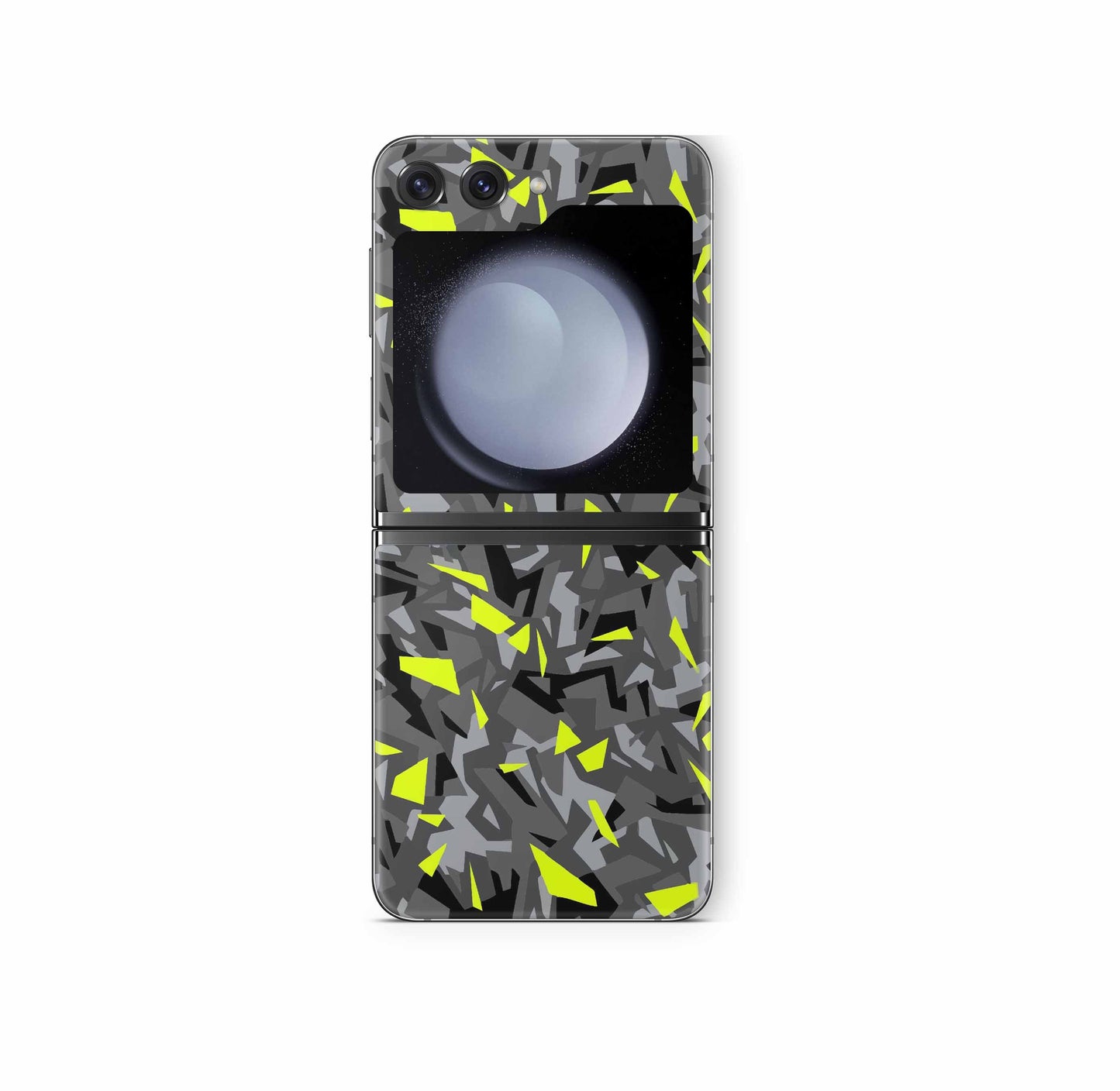 Samsung Galaxy Z Flip 6 Skins Design Vinyl Premium Folien Kratzerschutz Motiv Splatter Yellow Aufkleber skins4u