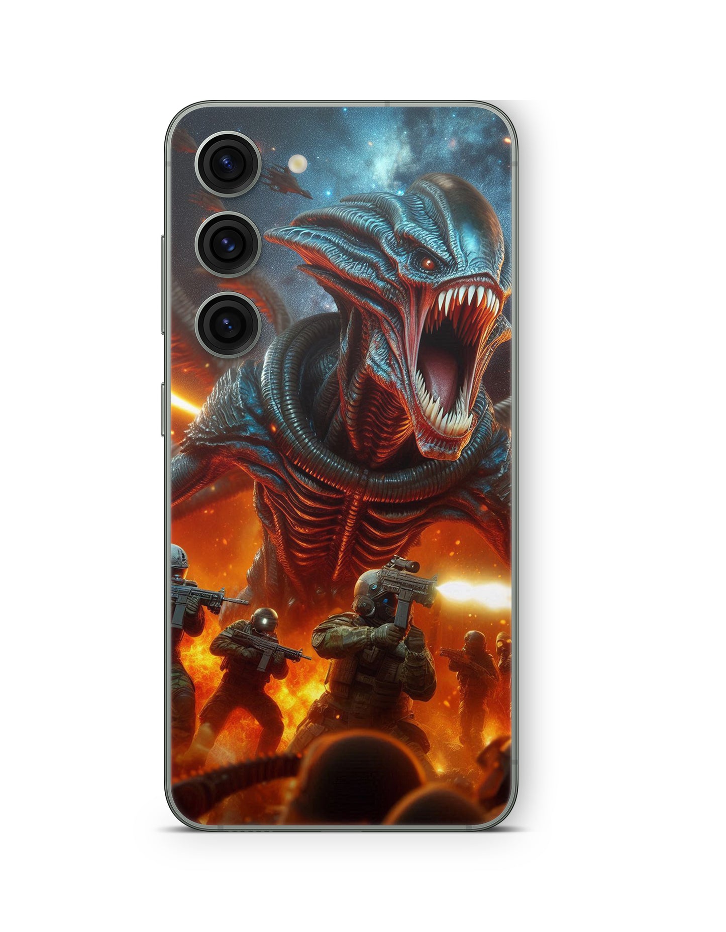 Samsung Galaxy S26 Plus Skin Handy Aufkleber Alien Attack Aufkleber Skins4u