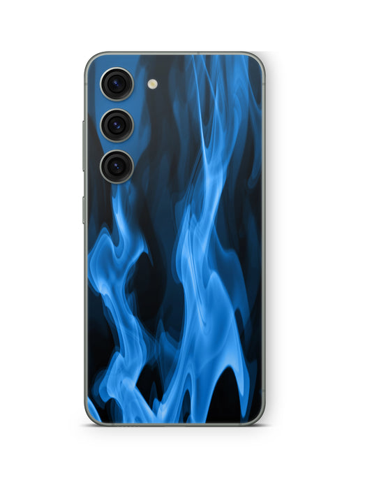 Samsung Galaxy S26 Plus Skin Handy Aufkleber Blaue Flammen Aufkleber Skins4u