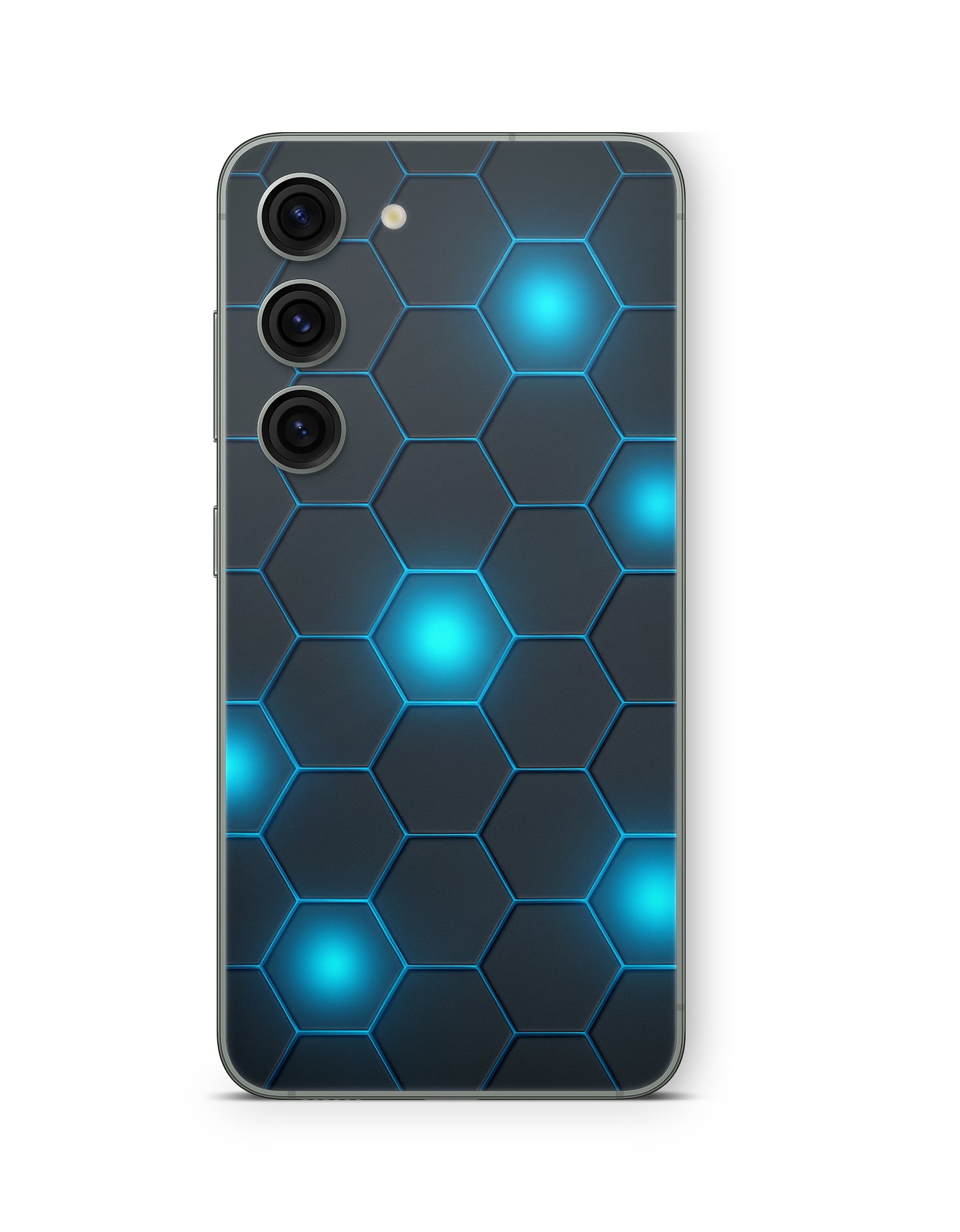 Samsung Galaxy S26 Skin Handy Aufkleber Exo blau KI