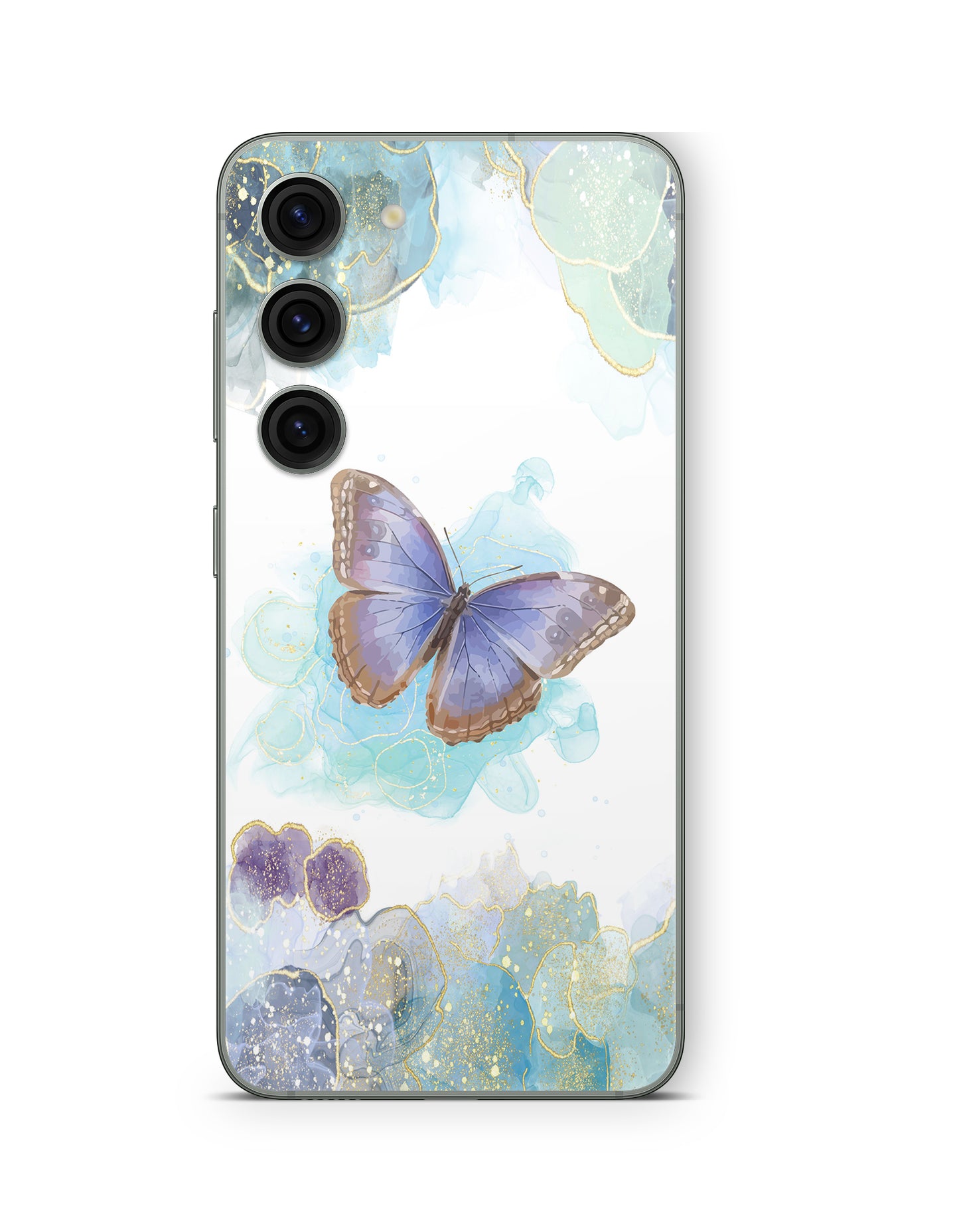 Samsung Galaxy S26 Plus Skin Handy Aufkleber Glitter Butterfly Aufkleber Skins4u