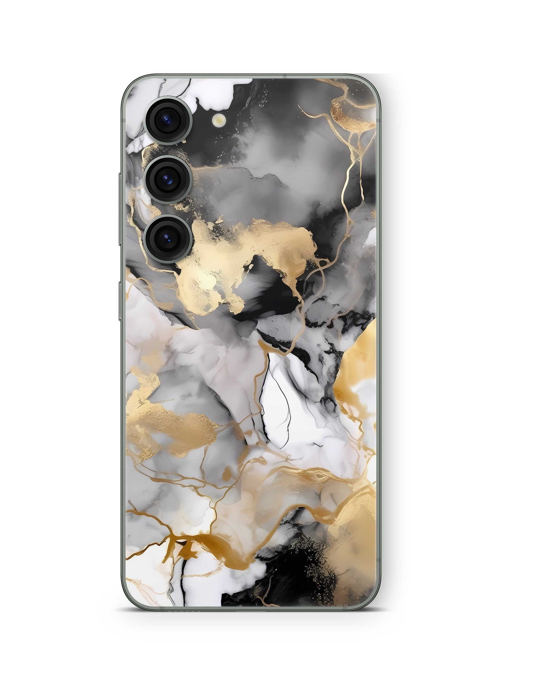 Samsung Galaxy S26 Skin Handy Aufkleber Marmor Gold black