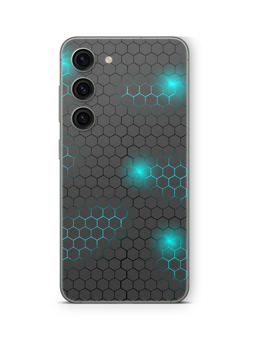 Samsung Galaxy S26 Skin Handy Aufkleber exo small blue