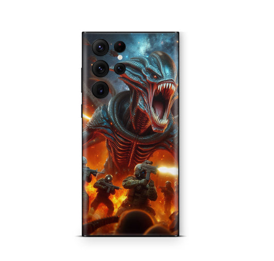 Samsung Galaxy S26 Ultra Skin Schutzfolie Aufkleber Alien Attack Aufkleber Skins4u