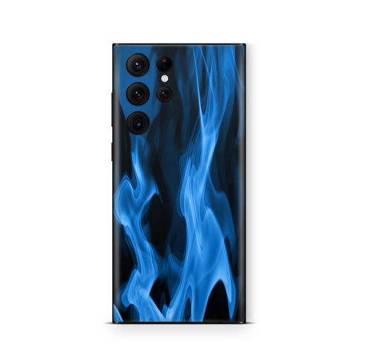 Samsung Galaxy S26 Ultra Skin Schutzfolie Aufkleber Blaue Flammen Aufkleber Skins4u