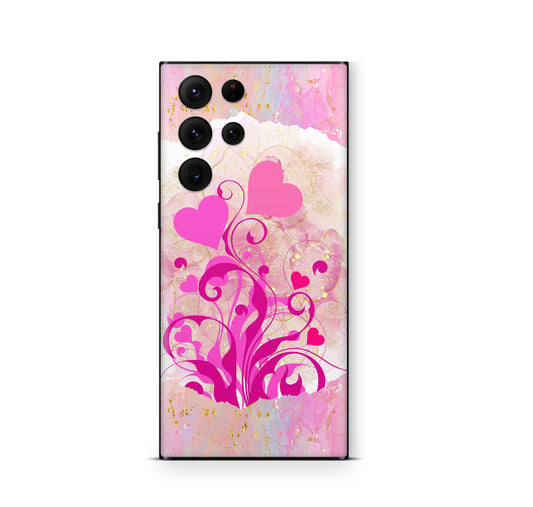 Samsung Galaxy S26 Ultra Skin Schutzfolie Aufkleber Boarder Hearts Aufkleber Skins4u