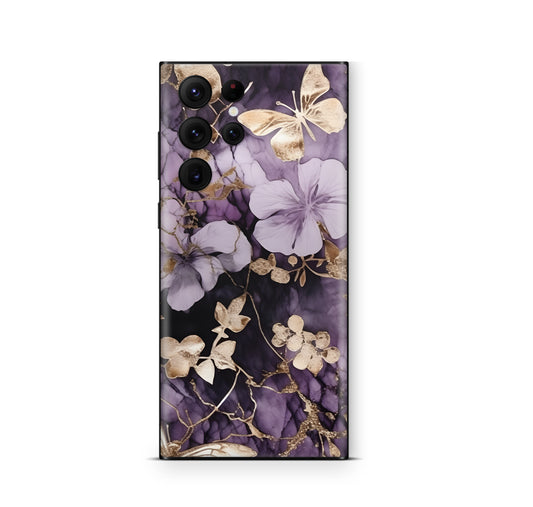 Samsung Galaxy S26 Ultra Skin Schutzfolie Aufkleber Flower and Butterfly Aufkleber Skins4u