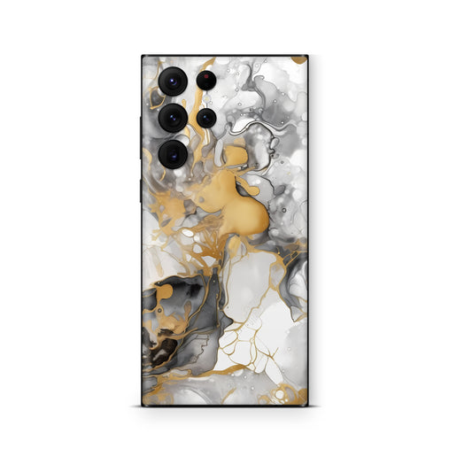 Samsung Galaxy S26 Ultra Skin Schutzfolie Aufkleber Marmor Golden Light Aufkleber Skins4u