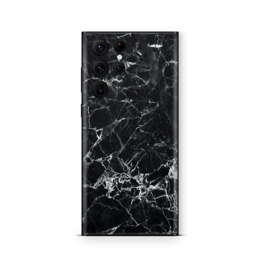 Samsung Galaxy S26 Ultra Skin Schutzfolie Aufkleber Marmor schwarz Aufkleber Skins4u