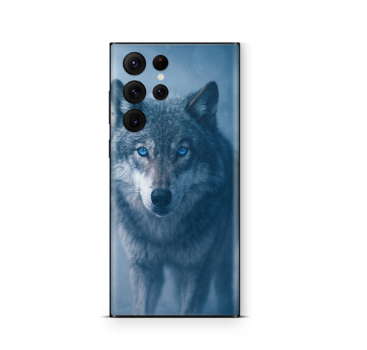 Samsung Galaxy S26 Ultra Skin Schutzfolie Aufkleber Wolf Blue eyes Aufkleber Skins4u