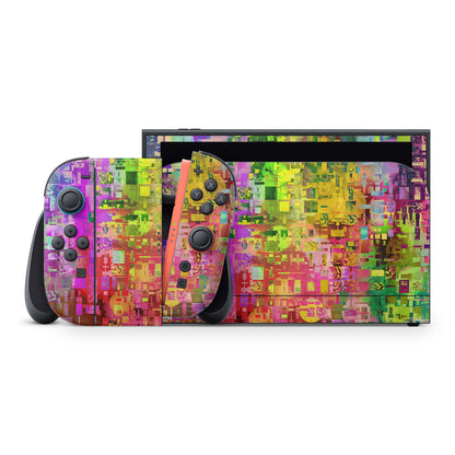 Nintendo Switch 2 Aufkleber Folien Skin Set Schutzfolie Modding Design Abstract Aufkleber Skins4u