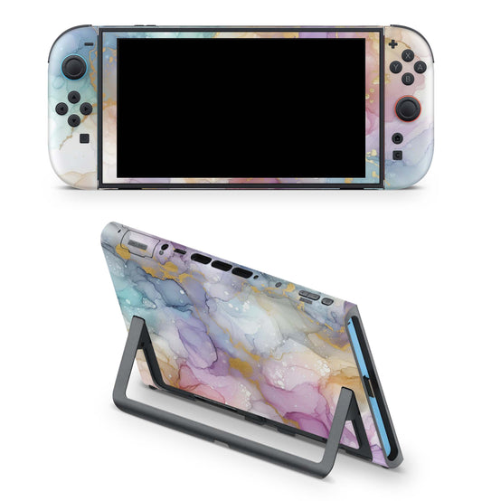Nintendo Switch 2 Aufkleber Folien Skin Set Schutzfolie Modding Design Lavendel ALC Aufkleber Skins4u