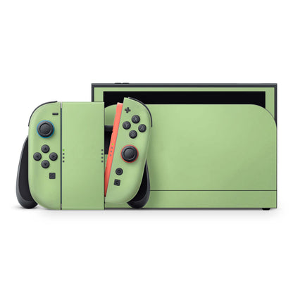 Nintendo Switch 2 Aufkleber Folien Skin Set Schutzfolie Modding Design Apfelgrün Aufkleber Skins4u