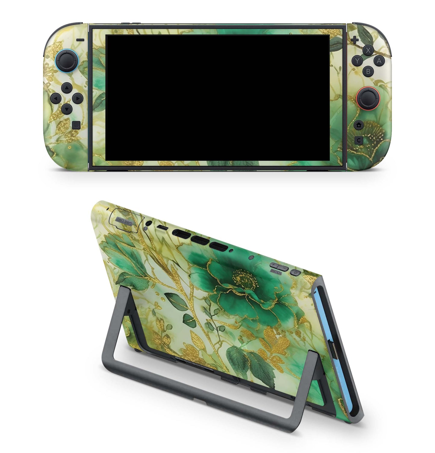 Nintendo Switch 2 Aufkleber Folien Skin Set Schutzfolie Modding Design Blütenzauber Aufkleber Skins4u