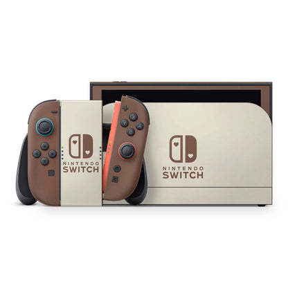 Nintendo Switch 2 Aufkleber Folien Skin Set Schutzfolie Modding Design Cappuccino Aufkleber Skins4u