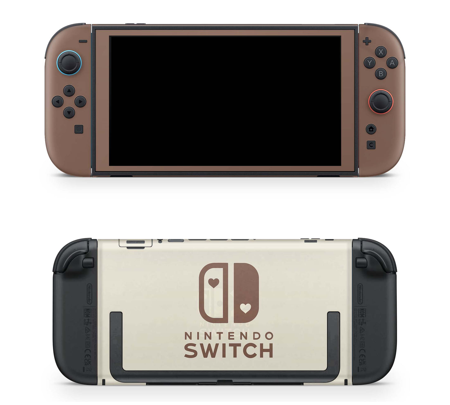 Nintendo Switch 2 Aufkleber Folien Skin Set Schutzfolie Modding Design Cappuccino Aufkleber Skins4u