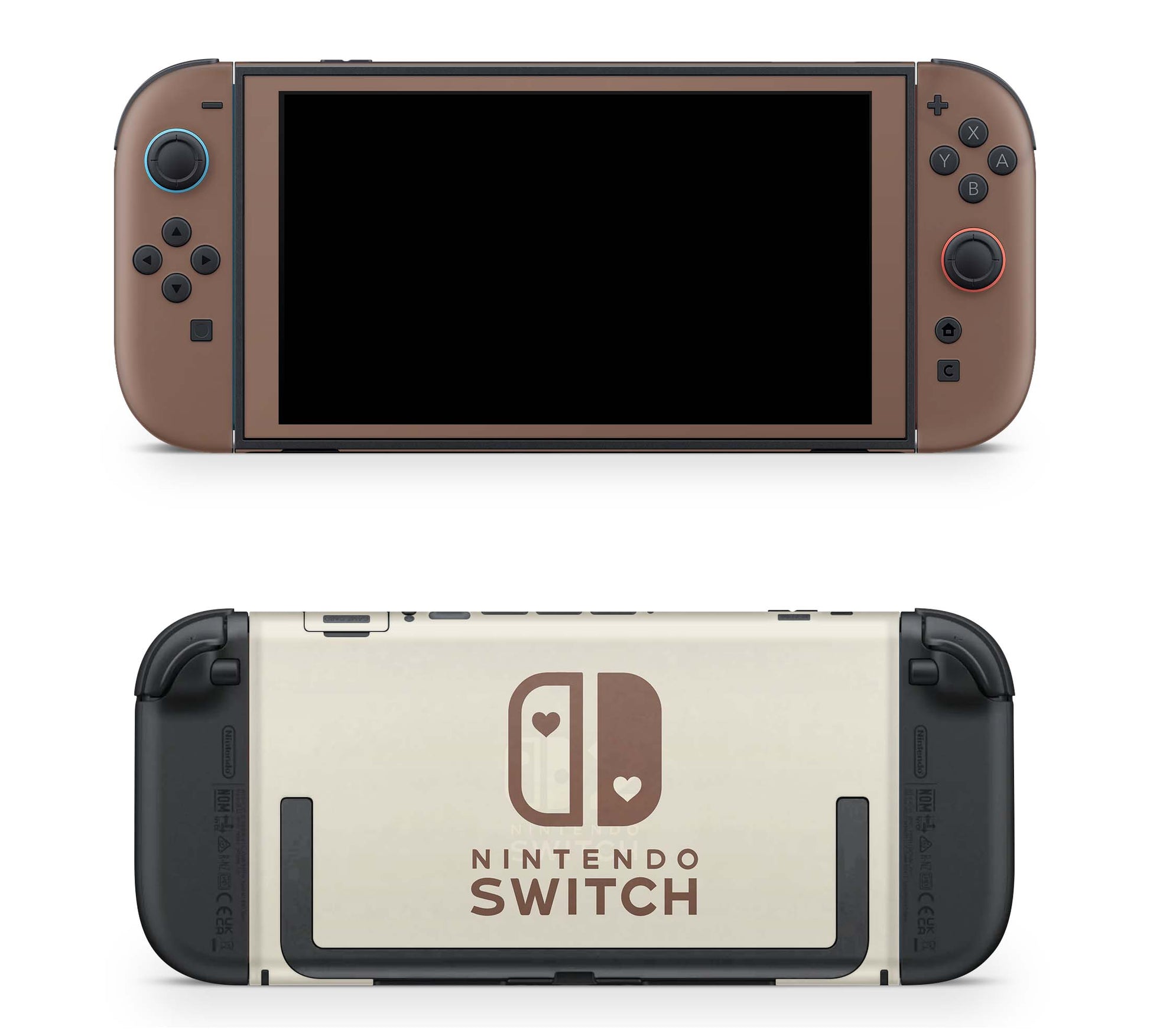 Nintendo Switch 2 Aufkleber Folien Skin Set Schutzfolie Modding Design Cappuccino Aufkleber Skins4u