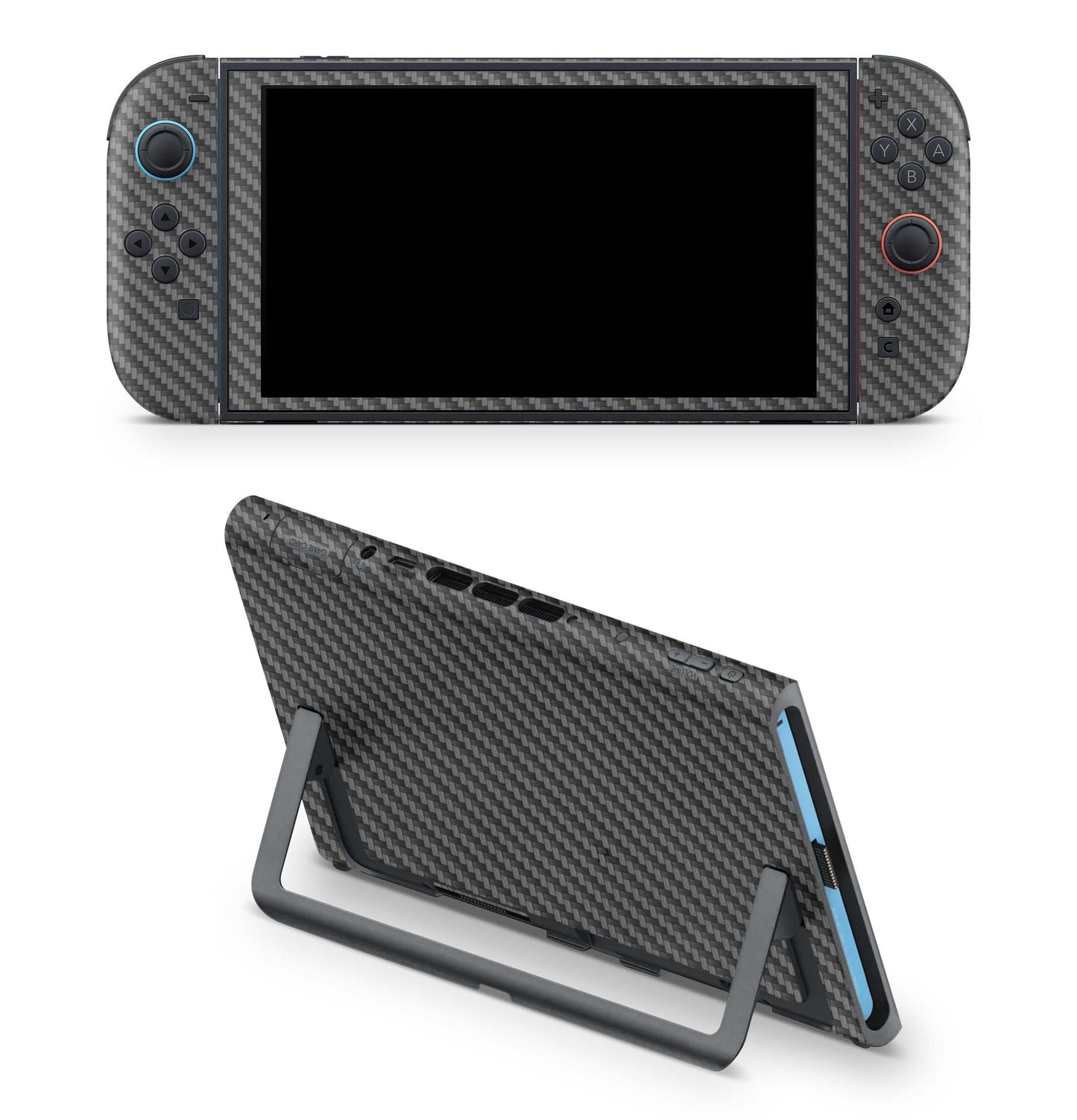 Nintendo Switch 2 Aufkleber Folien Skin Set Schutzfolie Modding Design Carbon Aufkleber Skins4u