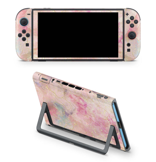 Nintendo Switch 2 Aufkleber Folien Skin Set Schutzfolie Modding Design Deluxe Pink Aufkleber Skins4u
