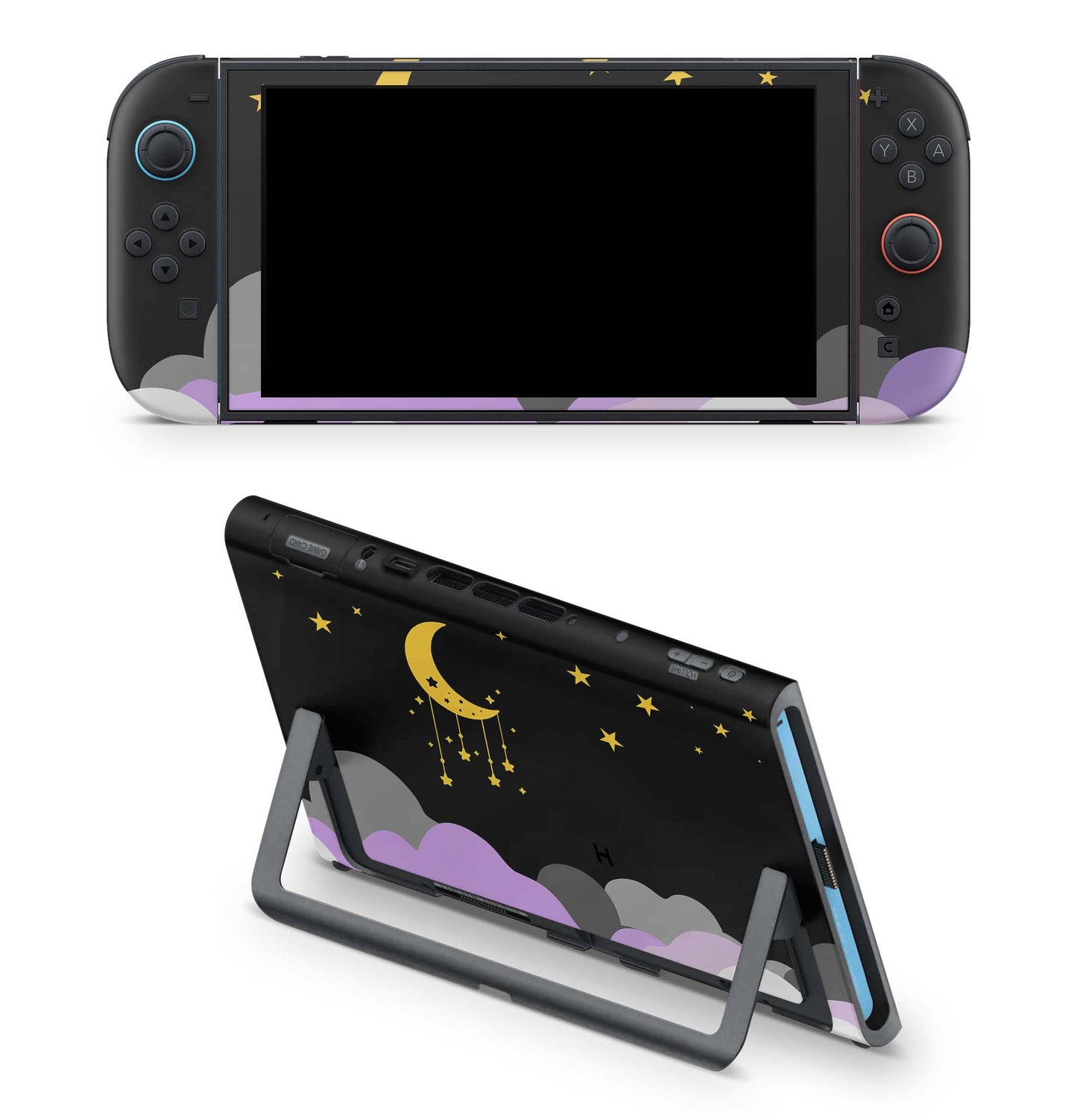 Nintendo Switch 2 Aufkleber Folien Skin Set Schutzfolie Modding Design Nachthimmel Aufkleber Skins4u
