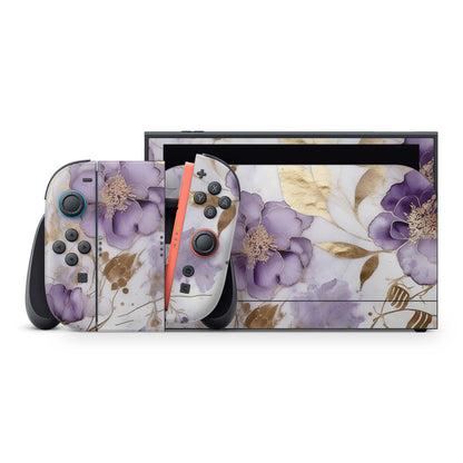 Nintendo Switch 2 Aufkleber Folien Skin Set Schutzfolie Modding Design Purple Heart Aufkleber Skins4u