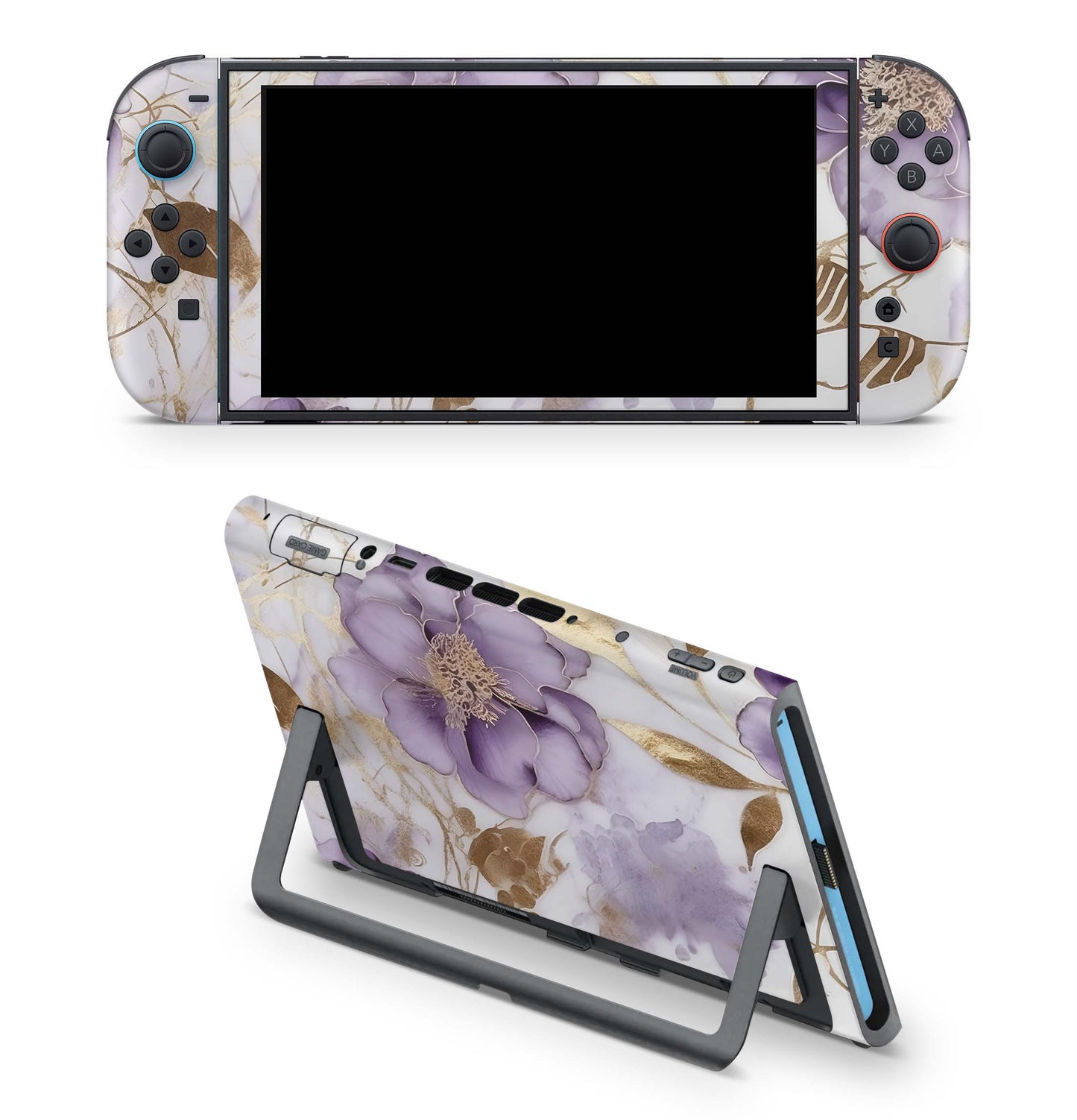 Nintendo Switch 2 Aufkleber Folien Skin Set Schutzfolie Modding Design Purple Heart Aufkleber Skins4u