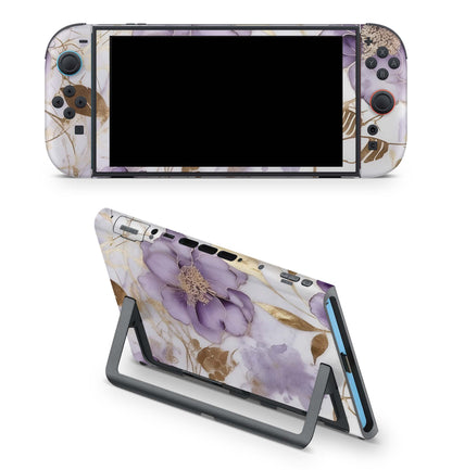 Nintendo Switch 2 Aufkleber Folien Skin Set Schutzfolie Modding Design Purple Heart Aufkleber Skins4u